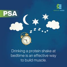 Most people drink protein shakes during the day and before and after workouts for their energy-boosting and recovery-promoting benefits. But drinking a protein shake at night is an effective muscle-building method. When you drink a protein shake before bedtime, the protein is optimally absorbed and digested. This allows it to provide maximum muscle-building benefits. Scientists recommend consuming 40 grams of protein before bed to boost muscle growth and adaption through the night. Protein Before Bed, 40 Grams Of Protein, After Workout, Muscle Building, Protein Shake, Before Bed, Muscle Growth, Protein Shakes, Boost Energy