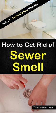 how to get rid of sewer smell in the bathroom and on the sink drainer