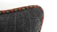 This pillow is so handsome! Pinstripe pillow piped with the perfect silk tie! Visit www.theroyalhuntdecor.com Leather Bracelet