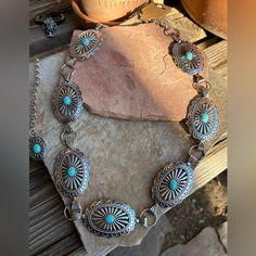 Western Bohemian Design Faux Turquoise Stone Details Link Belt Measures 45 Inches Long Must Have Piece For Many Cowgirls And Rodeos Metal Compliant Materials Bundle For Discount Ships The Same Or Next Business Day Tiktok Fav Blogger Design Trendy Cowgirl Rodeo Western Bohemian Chic Outdoor Elegant Blue Concho Jewelry, Elegant Blue Jewelry With Concho Detail, Bohemian Cowgirl, Western Bohemian, Cowgirl Belts, Turquoise Belt, Western Turquoise, Cowgirl Accessories, Cowgirl Rodeo