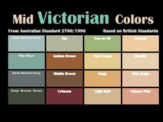 the different shades of paint from victorian to modern