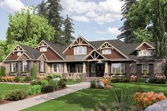 this is an artist's rendering of these craftsman - style home plans for sale