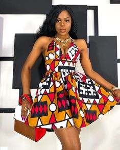 This is a unique and beautiful dress perfect for either casual or formal occasions. FABRIC DETAILS/ OVERVIEW Soft and comfortable African Ankara Kente Cotton Fabric. Women/Ladies Party gown Halter Tie Straps Bust padding Elastic waist 2 side pockets Corset fit/high waist Stretchable waistband Deep V-neckline Sleeveless design Backless dress Back zipper closure Fit and Flare Mini length Occasion: Birthday, graduation, party, dinner date, wedding guest True to size Also suitable for plus size Disc African Halter Dress, Short Shweshwe Dresses, Fitted Printed Sundress For Party, Printed Fitted Sundress For Party, Bohemian Fitted A-line Sundress, Black Bohemian Dress With Geometric Pattern, Fitted A-line Bohemian Sundress, Fitted Bohemian A-line Sundress, White V-neck Dress With Geometric Pattern