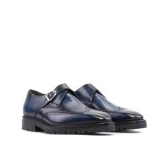 Dyno Patina Single Monk - Premium Men Dress Shoes from Que Shebley - Shop now at Que Shebley Black Commando, Staple Shoes, Botas Chelsea, Spring Step Shoes, Leather Slip On Shoes, Shoe Tree, Mens Black Leather, Clarks Originals, Green Suede