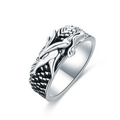 PRICES MAY VARY. Dragon Scale Pattern: Dragon scale-inspired jewelry has long intrigued those who love classic and mythology styles. This charming ring emphasizes the majesty appearance with elaborate polished and machined details. With the meaning of power and fearlessness, the dragon ring for men can be a perfect adornment for fingers and a protection amulet for wearers. Material: Made of 925 Sterling Silver. High quality . It won’t get fade. Lead free, Nickle free and Anti allergy. Size diver Size Diversity, High Jewelry Design, Ultrasonic Jewelry Cleaner, Silver Ring For Men, Gothic Ring, Scale Pattern, Dragon Ring, Protection Amulet, Biker Rings