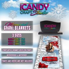 an advertisement for candy craft studio with the image of a woman on it