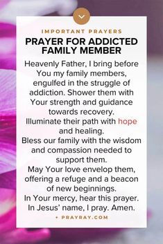 a prayer card with pink flowers and the words, pray for adited family member