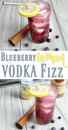 blueberry lemon vodka fizz is the perfect summer drink