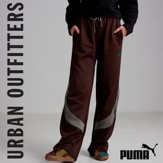 Nwt Puma X Perks And Mini Wide Leg Pants.Size Small. Deep Chocolate. Explore The Mythical Pampuma Island With These Wide Leg Pants From The First Puma X P.A.M. (Perks And Mini) Collection. Relaxed Fit. Frenchterry Jersey. Contrast Piping. Elastic Waist With Drawcords. 2 Side Pockets. Co-Branded Embroidery On Leg. 59% Polyester, 41% Cotton. Made With At Least 20% Recycled Material As A Step Toward A Better Future. Cotton In Puma Products Comes From Farms With A Focus On Sustainable Farming Such A Athletic Sweatpants, Puma Pants, Track Pants Women, Mini Collection, Wide Leg Sweatpants, Sustainable Farming, Black Sweatpants, Puma X, Casual Athletic