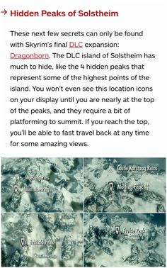 an article about the hidden peaks of solthen