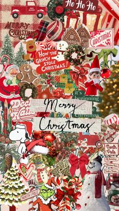 a christmas collage with lots of different things