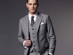 Grey Tweed Three Piece Suit - The Associate Tweed Three Piece Suit | Indochino Three Piece Suit Mens Wedding, Hollywood Suits, Three Piece Suit Wedding, Three Piece Suit Mens, Black Three Piece Suit, Custom Suits Men, Best Suits For Men, Suits Tv Shows, Suit Stores