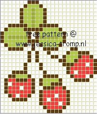 a cross stitch pattern with two flowers on the bottom and one flower in the middle