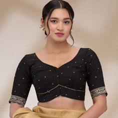 Black and Grey color Blouse in Art Silk fabric with Embroidered work Reception Lehenga, Color Blouse, Readymade Saree, Neck Piece, Color Art, Embroidered Silk, Blouse Styles, Grey Color, Black Silk