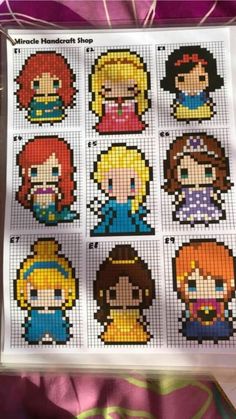 the cross stitch pattern for princesses