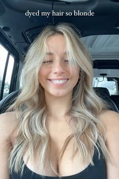 Tan Skin Platinum Blonde Hair, Blond Hair With Curtain Bangs, Brunette Hair Dyed Blonde, Bright Blonde Face Framing Highlights, Country Blonde Hair, Sadie Crowell Hair, More Blonde Highlights, Sadie Mckenna Hair, Live In Blonde