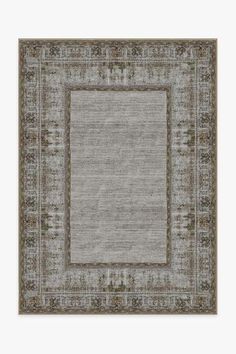 an area rug in grey and beige tones