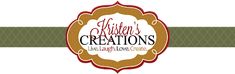 the kitchen creations logo is shown in red, green and white stripes with an ornate frame