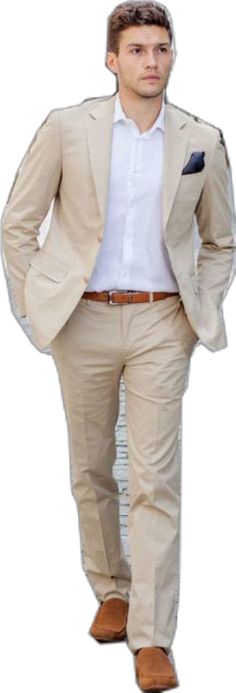 Beige Notch Lapel Groom Suit Set, Cream Blazer For Groom, Cream Suit With Suit Collar For Groom, Classic Beige Sets For Groom, Cream Notch Lapel Suits For Groom, Cream Notch Lapel Suit For Groom, Elegant Beige Unstitched Suit For Wedding, Elegant Beige Unstitched Suit For Formal Occasions, Men Beige Suit