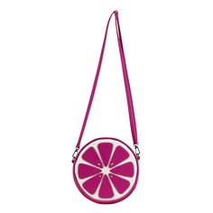 8" Grapefruit Citrus Vegan Crossbody/Clutch Bag | Cykochik Custom Handbags Free Fabric Swatches, Nickel Hardware