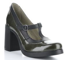 Step out in style with Fly London's Seif patent leather block heel Mary Jane. Featuring a chic buckle T-strap and a contrast color that adds a pop of flair, these shoes are perfect for your fall and winter wardrobe. From Fly London. Fly London, Strap Pumps, Mary Jane Heels, Leather Block Heels, Heels & Wedges, T Strap, Platform Wedges, Winter Wardrobe, Sneakers For Sale