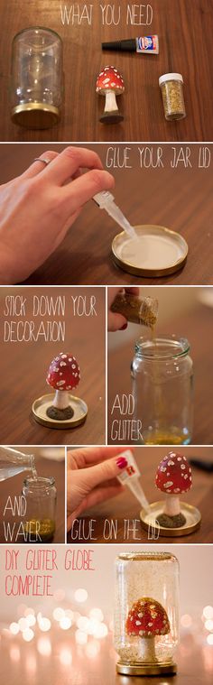 the steps to make a diy fairy jar