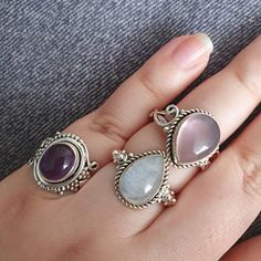 Natural Rainbow Moonstone Ring Sterling Silver Ring for | Etsy Bohemian Amethyst Ring With Natural Stones, Bohemian Silver Amethyst Ring, Bohemian Amethyst Ring, Silver Ring For Women, Ring Moonstone, Moonstone Ring Sterling Silver, Handmade Silver Ring, Moonstone Stone, Rainbow Moonstone Ring