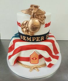 Marine Cake Ideas, Promotion Ceremony, Anchor Cakes