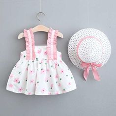 Sweet Sleeveless Sets For Spring, Summer Dress-up Sets With Ruffles, Summer Cotton Sets For Dress-up, Cotton Summer Dress-up Sets, Summer Cotton Dress-up Sets, Cotton Sleeveless Dress-up Sets, Sleeveless Cotton Dress-up Sets, Baby Girl Boho, Baby Suspenders