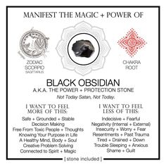 Manifest the Magic + Power of Your Black Obsidian Got an issue? We've got a crystal for that!!!! Each 3 x 3 package comes with an informative crystal card and the attributes each stone possesses. You can feel MORE of something, and less of something else. The package also includes a small (but powerful) crystal to carry with you or pin to your vision board to stay mindful of your journey. You can keep it all together in the bag or carry the crystal in your purse or pocket separately! Slip it into greeting cards, gifts, pockets or purses. Attach it to your vision board, mirror or altar. Crystal color, size and texture may vary* Spirit Magic, Witchcraft Spells For Beginners, Magic Stones, Creative Problem Solving, Aromatherapy Gifts