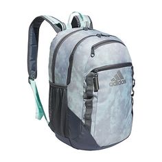 Carry everything you need for a busy day in this generously-sized backpack. Two main zip compartments and two smaller pockets help keep you organized. Loadspring™ shoulder straps make carrying heavy books and gear more comfortable.Features: Laptop Sleeve, Comfort Back Panel, Adjustable StrapsClosure Type: ZipperBase Material: 100% PolyesterCare: Wipe Clean, Hand Wash, Line DryCountry of Origin: Imported Aqua Stone, Adidas Backpack, Adidas Bags, Grey Backpacks, Backpack Reviews, Computer Sleeve, Clean Body, Laptop Pocket, Blue Adidas