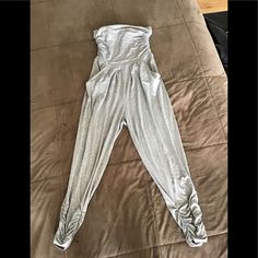 Grey Strapless Jumpsuit. Never Worn. Fitted Casual Strapless Jumpsuit For Loungewear, Spring Stretch Strapless Jumpsuit For Loungewear, Spring Strapless Stretch Jumpsuit For Loungewear, Fitted Gray Jumpsuit For Summer, Strapless Jumpsuit, Fashion Nova, Pant Jumpsuit, Color White, Pants For Women