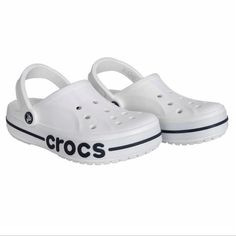 Crocs Unisex Bayaband Clog, White - Women Size 6 Color : White Women / Ladies Size : 6 Nwt ( New With Tags ) Features: Colors: White (White/Navy) Pivoting Heel Strap Lightweight 1.5 Inch Platform Round Toe Slip-On Imported Content: Synthetic Croslite Outsole Sizing: Whole Sizes : 6, 7, 8, 9, 10, 11, 12, 13 Size Conversion: Men's 4 =Women's 6 | Men's 5 = Women's 7 | Men's 6 = Women's 8 | Men's 7 = Women's 9 | Men's 8 = Women's 10 | Men's 9 = Women's 11 | Men's 10 = Women's 12 | Men's 11 = Women's Cool Crocs, Lined Crocs, Platform Crocs, Crocs Baya, White Crocs, Black Crocs, Shoes Crocs, Black Clogs, Crocs Men