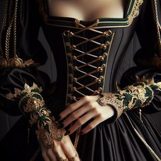 Midevil Dress Black, Cruel Prince Dress, Royalty Fashion Aesthetic, Dark Fantasy Dress Aesthetic, Pirate Ball Gown, Fantasy Fashion Aesthetic, Black Dress Queen, Prince Outfits Aesthetic, Medieval Dress Aesthetic