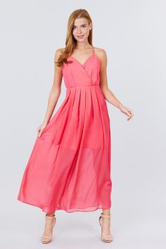 Bright Colored Dress, Sundress Style, Casual Bridesmaid, Dresses Feminine, Feminine Dresses, Pink Clothes, Flora Dress, Casual Sundress, Outfit Classy