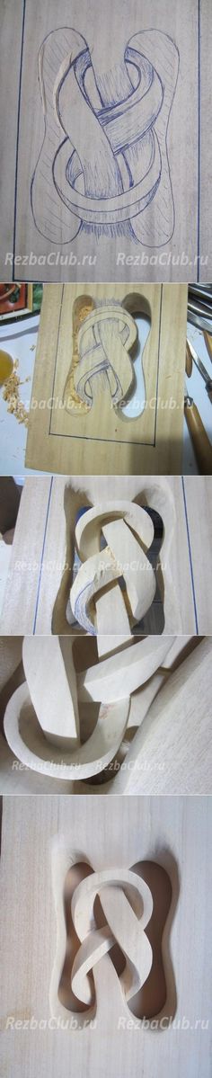 the process of making wooden letters is being worked on