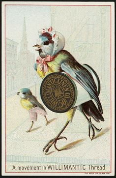 an old fashioned postcard with birds on it