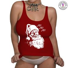 Santa's Ho!, Upside Down Pineapple racerback Tank Top, Swingers Lifestyle hot tank for wife, swinger vacation tank top by FreshThredz on Etsy Fashion Sense