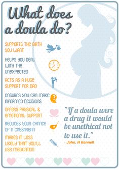 a poster with the words what does a doula do? and an image of a pregnant woman