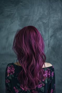 Dark Pink Hair, Hair Color Burgundy, Nice Hair, Burgundy Hair, Hair Color Pink, Hair Color Dark, Hair Today, Hair A, Pretty Hairstyles