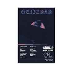 a poster with the words geniusis and an image of a person covering their face