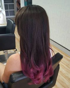 Burgundy Hair Ends, Long Hair Pink Ends, Black Hair With Ends Dyed, Pink Ends Hair Black, Black Hair Pink Ends, Pink Hair Ends Brunette, Black Hair With Pink Ends, Colored Ends Of Hair Brunettes, Pink Ends Hair Brown