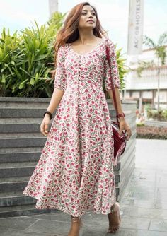 Cotton Dress Pattern, Cotton Short Dresses, 5 Outfits, Maxi Dress Designs, Cotton Kurti Designs