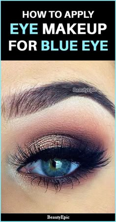 Eye Makeup For Blue Eyes, Make Up Sposa, Wedding Hairstyles And Makeup, Applying Eye Makeup, Smink Inspiration, Simple Eye Makeup, Hooded Eyes