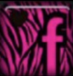 pink zebra print with the letter f on it