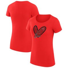 Represent your beloved Tampa Bay Buccaneers with this Leopard Heart fitted T-shirt. Designed by G-III 4Her by Carl Banks, this stylish tee features screen print graphics that proudly display your unwavering fandom. Made from a comfortable blend of combed ring-spun cotton and polyester, it's perfect for game days or any time you want to show off your Tampa Bay Buccaneers pride. Red Leopard, Tampa Bay Buccaneers, Black Dots, Black Love, Adjustable Hat, White Nikes, Tampa Bay, Screen Print, Banks