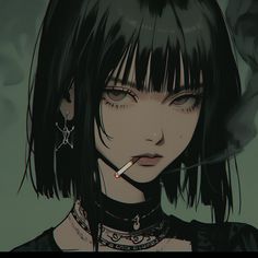 Anime Playlist, Smug Face, Anime Girlboss, Fur Elise, Music Anime, Anime Goth, Female Girl, Digital Art Anime, Cartoon Profile Pics