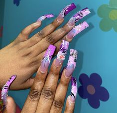 Long Curved Acrylic Nails Art Designs, 2000s Nails Acrylic Black Women, 90s Curved Nails Medium, Xl Y2k Nails, Early 2000s Duck Nails, 2000s Curved Nails, 90s Nails, Long Red Nails, Queen Nails