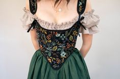 French Meadows, Dark Cottage Core, Custom Corsets, Corset Bodice, Looks Vintage