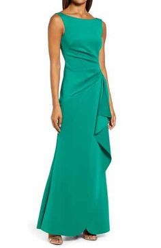 Sachin & Babi Kayla Halter Gown | Nordstrom Knit Gown, High Low Gown, Womens Long Dresses, Mother Of Groom Dresses, Sleeveless Gown, Column Gown, Chiffon Gown, Eliza J, Gowns With Sleeves